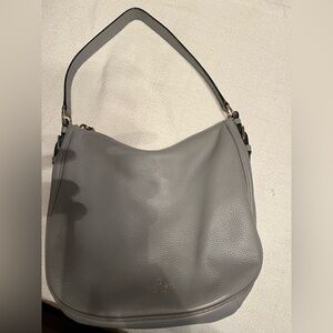 Kate Spade soft grey leather medium shoulder bag